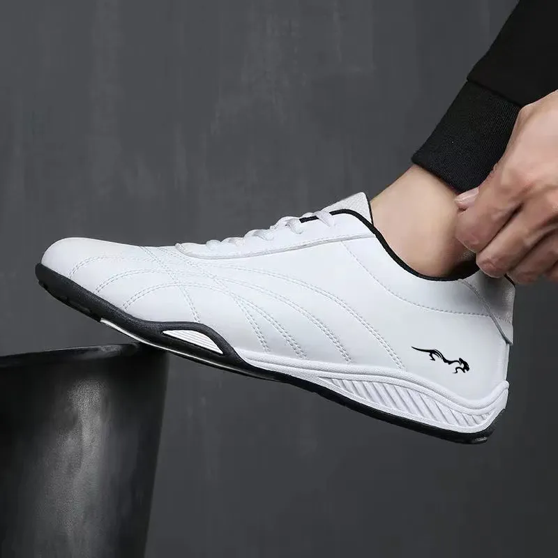 Men's Leather Casual Shoes Breathable Lightweight Spring 2025 Fashion Sneakers Soft Sole Walking Running Travel Shoes for Men thumbnail 1