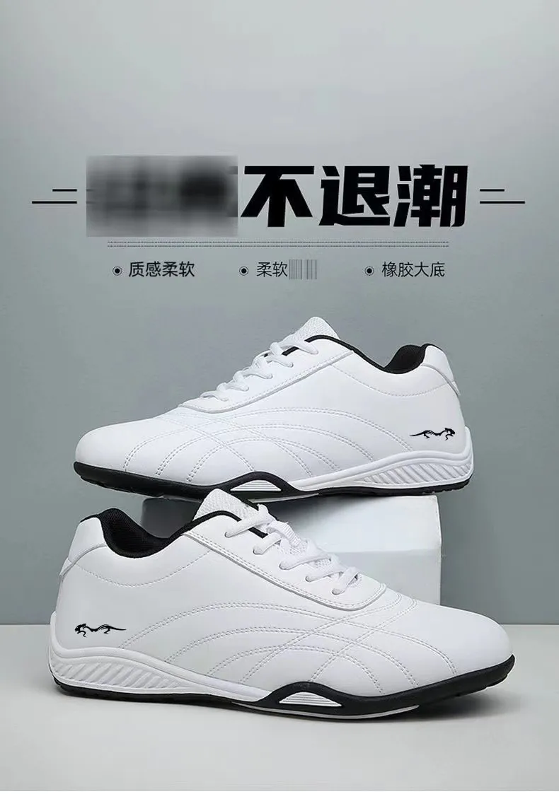 Men's Leather Casual Shoes Breathable Lightweight Spring 2025 Fashion Sneakers Soft Sole Walking Running Travel Shoes for Men showcase 8