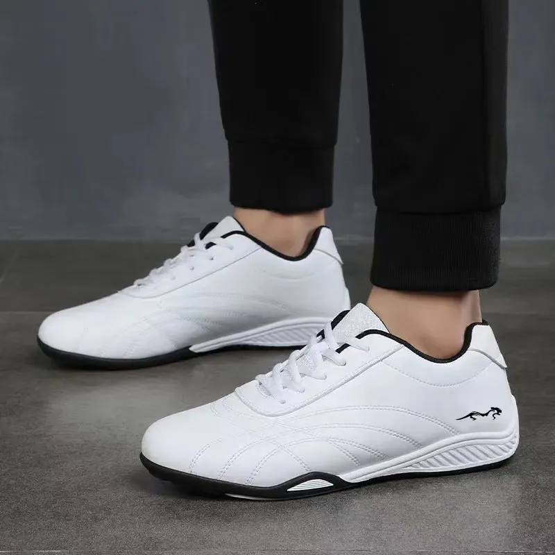 Men's Leather Casual Shoes Breathable Lightweight Spring 2025 Fashion Sneakers Soft Sole Walking Running Travel Shoes for Men thumbnail 3