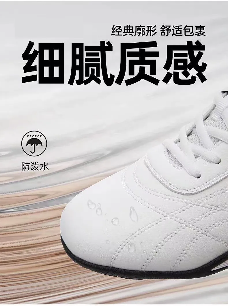 Men's Leather Casual Shoes Breathable Lightweight Spring 2025 Fashion Sneakers Soft Sole Walking Running Travel Shoes for Men showcase 3