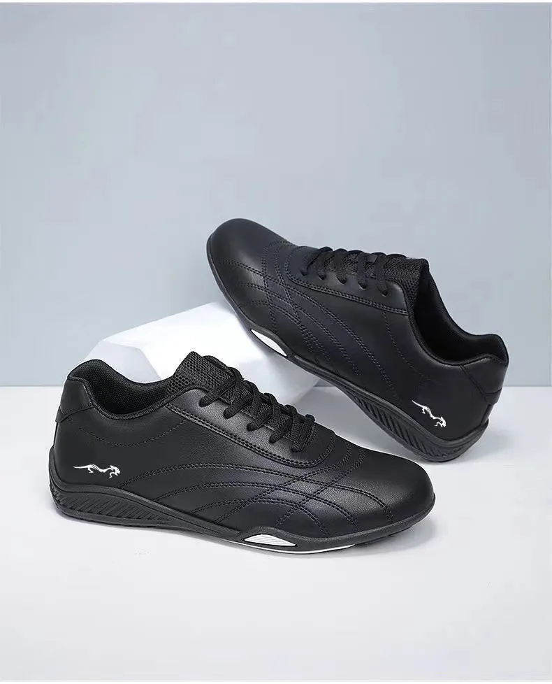 Men's Leather Casual Shoes Breathable Lightweight Spring 2025 Fashion Sneakers Soft Sole Walking Running Travel Shoes for Men showcase 11