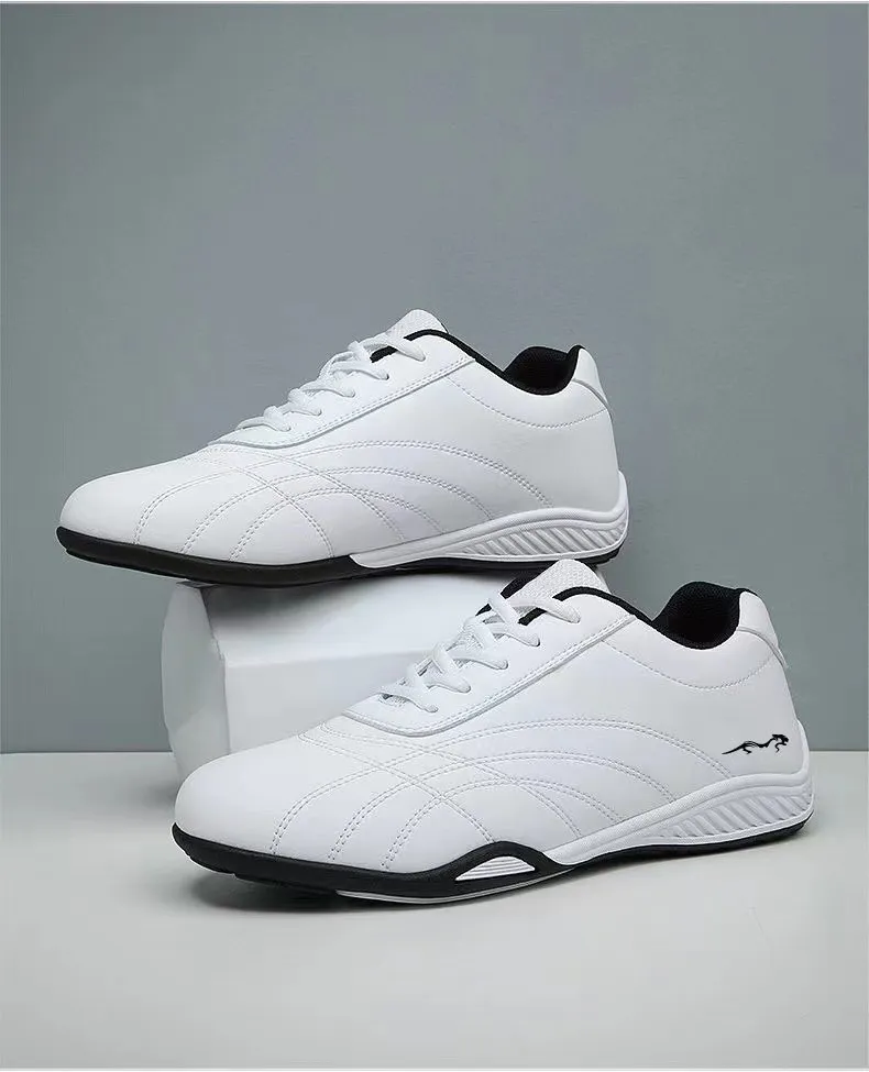 Men's Leather Casual Shoes Breathable Lightweight Spring 2025 Fashion Sneakers Soft Sole Walking Running Travel Shoes for Men showcase 4