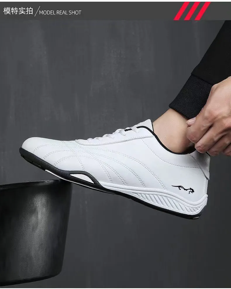 Men's Leather Casual Shoes Breathable Lightweight Spring 2025 Fashion Sneakers Soft Sole Walking Running Travel Shoes for Men showcase 6