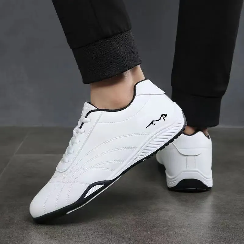 Men's Leather Casual Shoes Breathable Lightweight Spring 2025 Fashion Sneakers Soft Sole Walking Running Travel Shoes for Men thumbnail 2