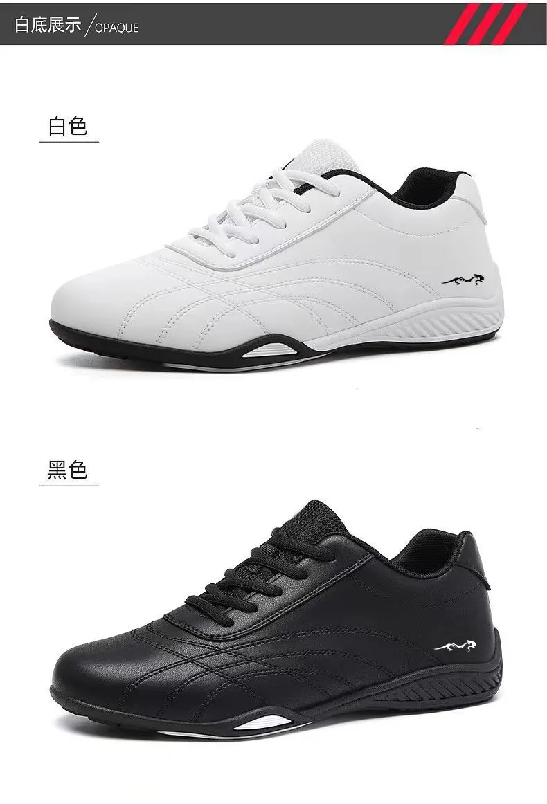 Men's Leather Casual Shoes Breathable Lightweight Spring 2025 Fashion Sneakers Soft Sole Walking Running Travel Shoes for Men showcase 7