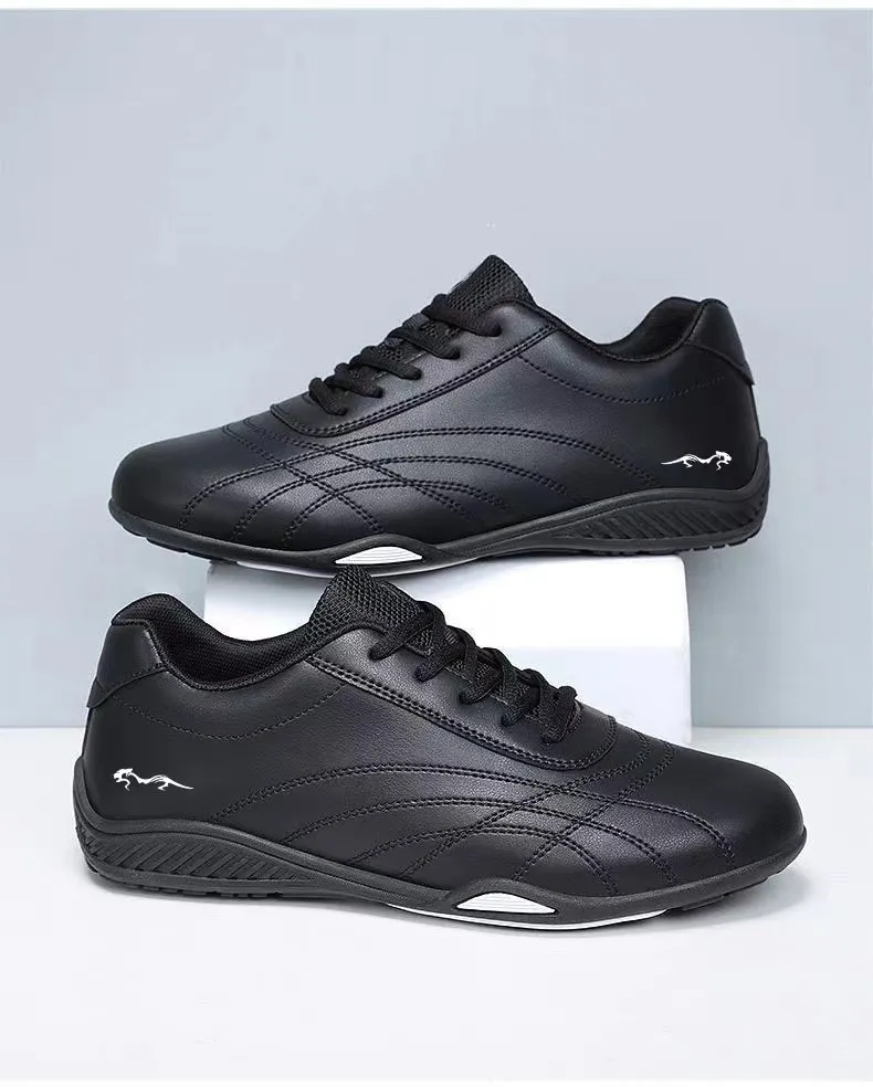 Men's Leather Casual Shoes Breathable Lightweight Spring 2025 Fashion Sneakers Soft Sole Walking Running Travel Shoes for Men showcase 12