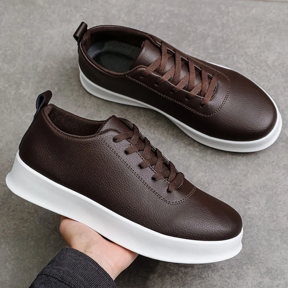 Men's Black Slip-On Skateboard Shoes Casual Lightweight Sports Sneakers Round Toe Foreign Trade Cross-Border Flat Shoes for Men thumbnail 6