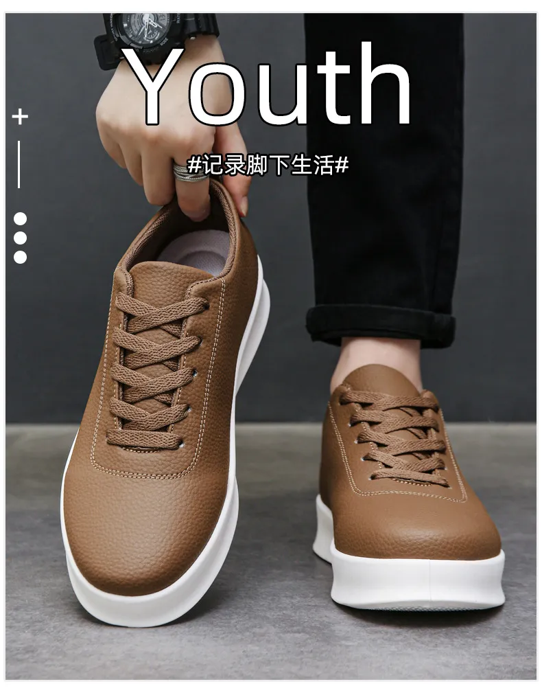 Men's Black Slip-On Skateboard Shoes Casual Lightweight Sports Sneakers Round Toe Foreign Trade Cross-Border Flat Shoes for Men showcase 6