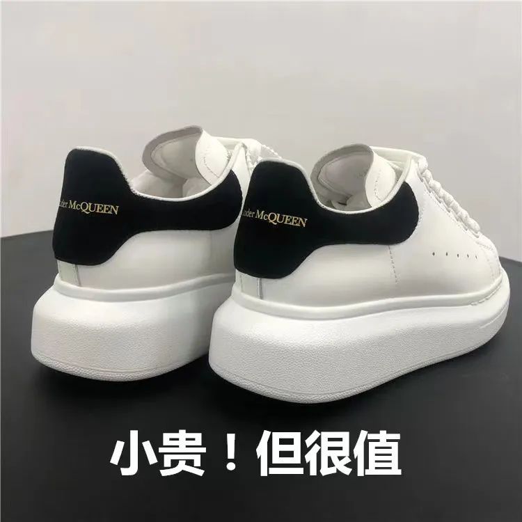 McQueen White Platform Sneakers for Men and Women - Thick Sole, Versatile, Height Increasing, Casual Sports Shoes for Couples thumbnail 3