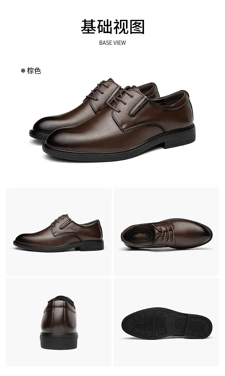 Men's Crocodile Leather Derby Shoes - Formal Business Wedding Dress Shoes - Genuine Leather Soft Sole - High-End Fashion Footwear showcase 18