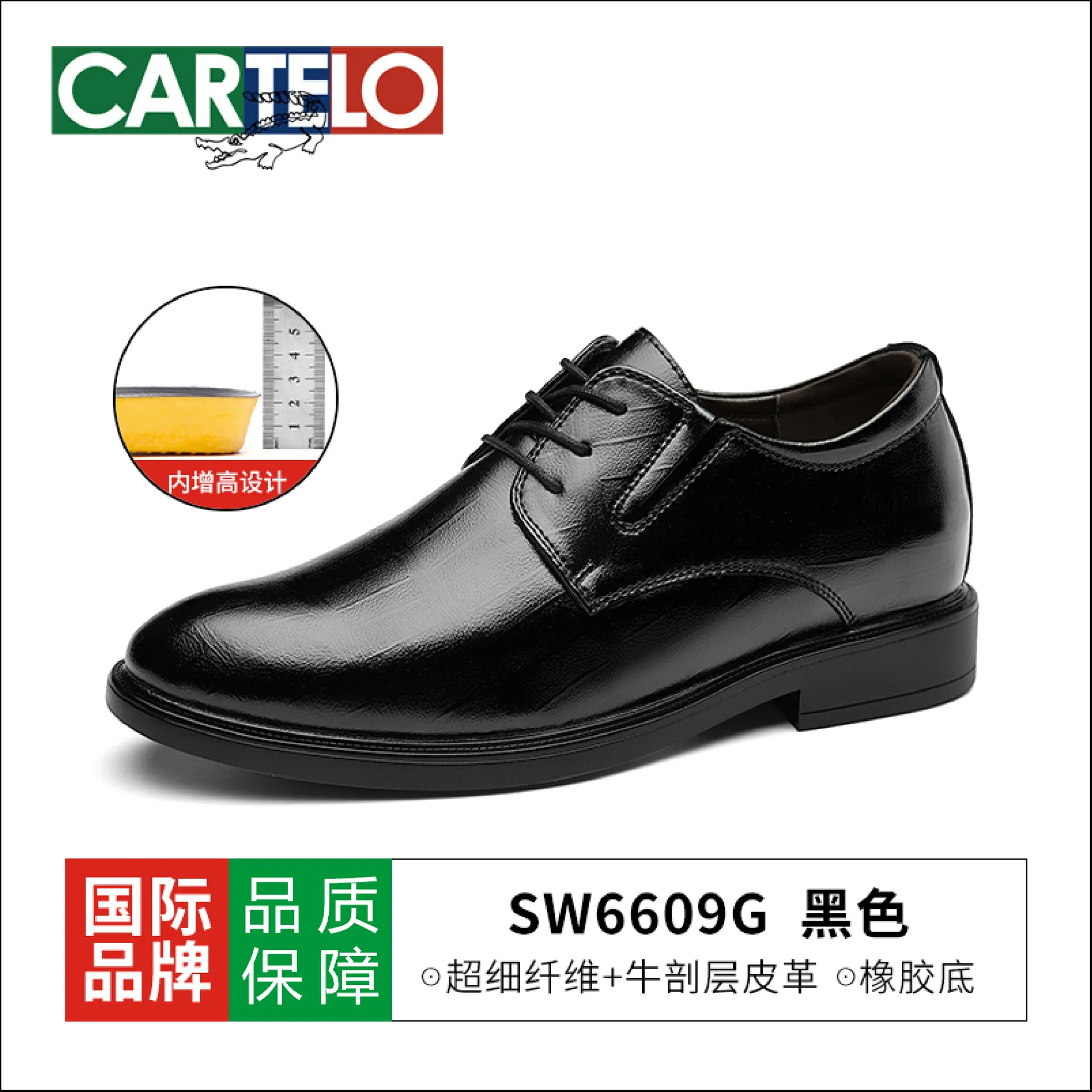 Men's Crocodile Leather Derby Shoes - Formal Business Wedding Dress Shoes - Genuine Leather Soft Sole - High-End Fashion Footwear thumbnail 9