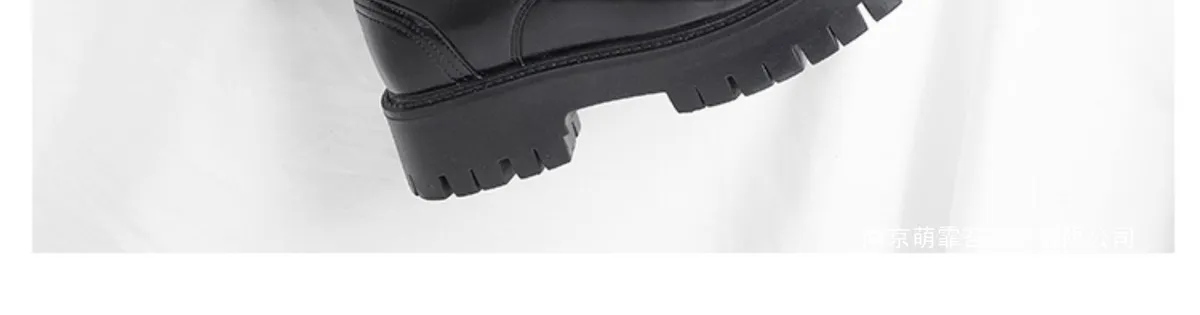 Men's Leather Dress Shoes Thick Sole Height Increasing British Style Derby Shoes Low-Cut Winter Martin Boots showcase 8