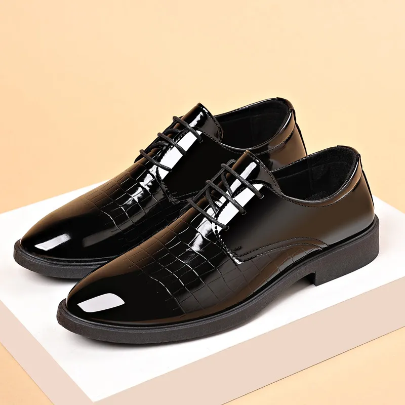 Men's Business Leather Shoes Plus Size, High-End Formal Dress Shoes, Youth Casual Versatile Style, Wholesale Available thumbnail 2