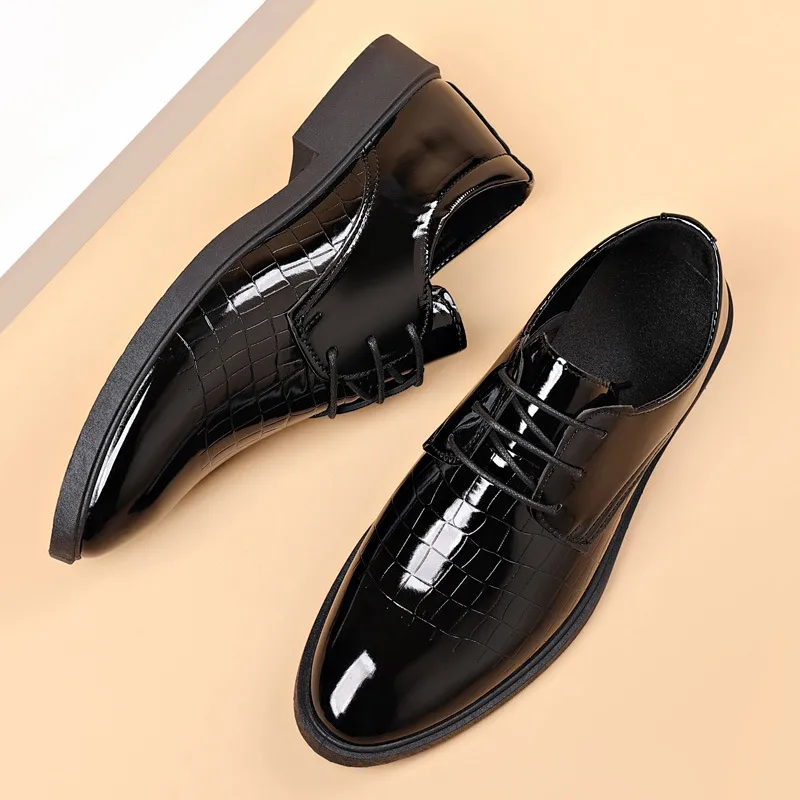 Men's Business Leather Shoes Plus Size, High-End Formal Dress Shoes, Youth Casual Versatile Style, Wholesale Available thumbnail 1