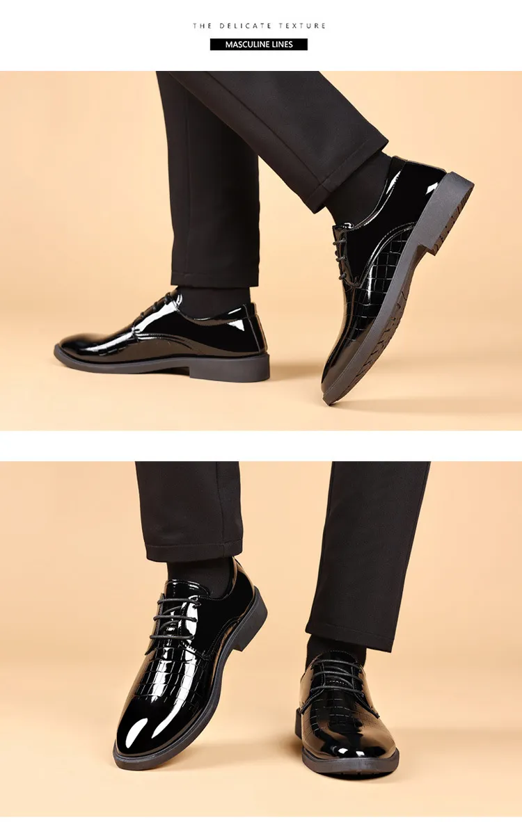 Men's Business Leather Shoes Plus Size, High-End Formal Dress Shoes, Youth Casual Versatile Style, Wholesale Available showcase 12