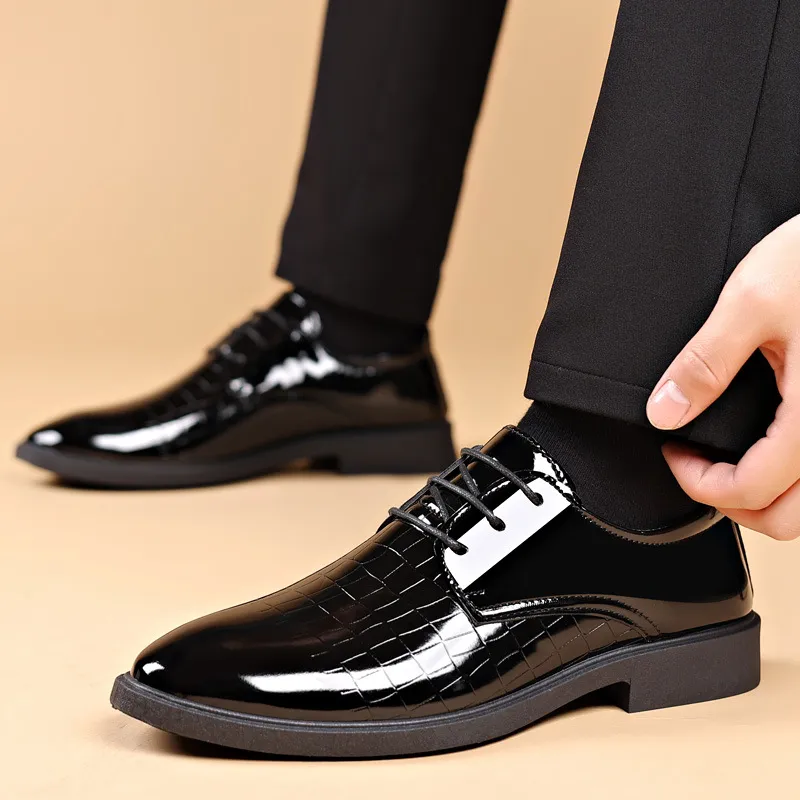 Men's Business Leather Shoes Plus Size, High-End Formal Dress Shoes, Youth Casual Versatile Style, Wholesale Available thumbnail 4