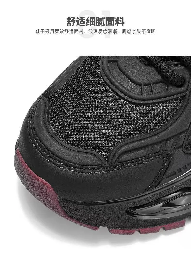 Men's Height Increasing Sneakers - Black Warrior Thick Sole Casual Sports Shoes - Trendy Street Style Dad Shoes for Men - Autumn Fashion showcase 6