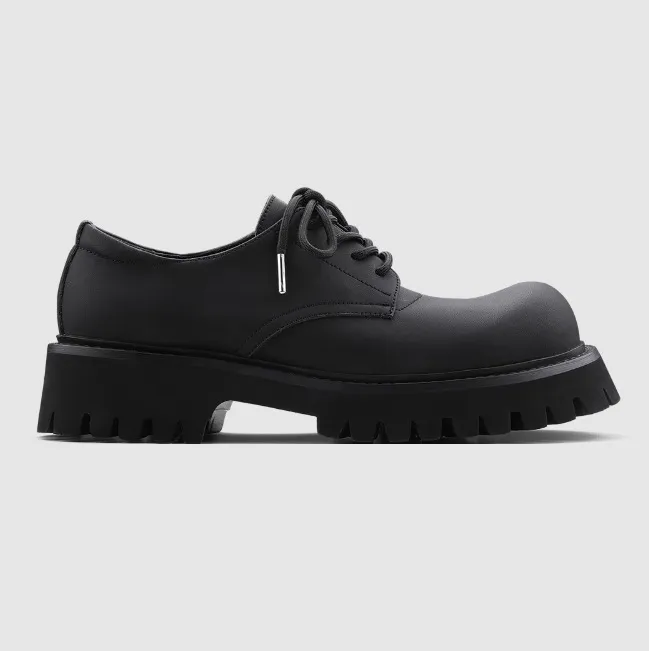Men's Leather Derby Shoes - High-End Cowhide Slip-On Loafers | Formal Business Casual Trendy Style 2024 Collection thumbnail 2