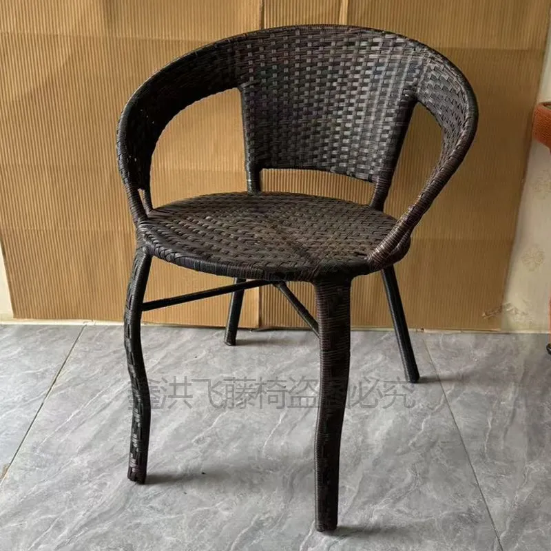 Handmade Rattan Chair for Elderly Adults - Woven Backrest Dining Chair for Home, Outdoor Courtyard Use - Comfortable, Heightened, and Widened Back Support thumbnail 8