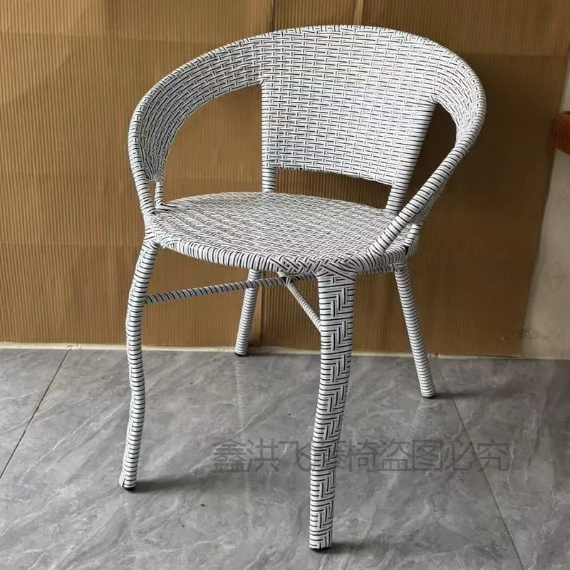 Handmade Rattan Chair for Elderly Adults - Woven Backrest Dining Chair for Home, Outdoor Courtyard Use - Comfortable, Heightened, and Widened Back Support showcase 3