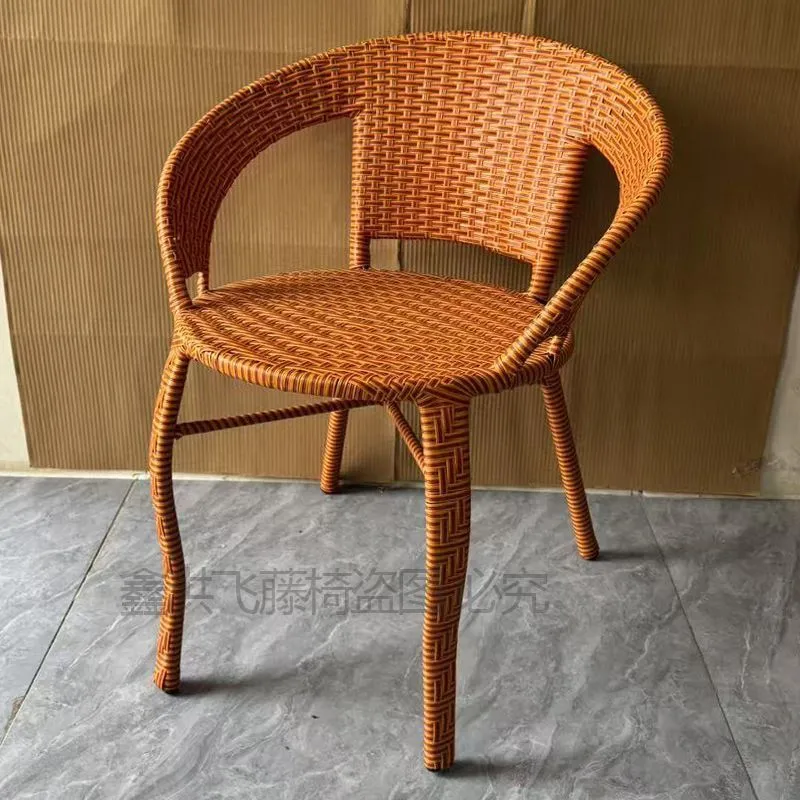 Handmade Rattan Chair for Elderly Adults - Woven Backrest Dining Chair for Home, Outdoor Courtyard Use - Comfortable, Heightened, and Widened Back Support showcase 8