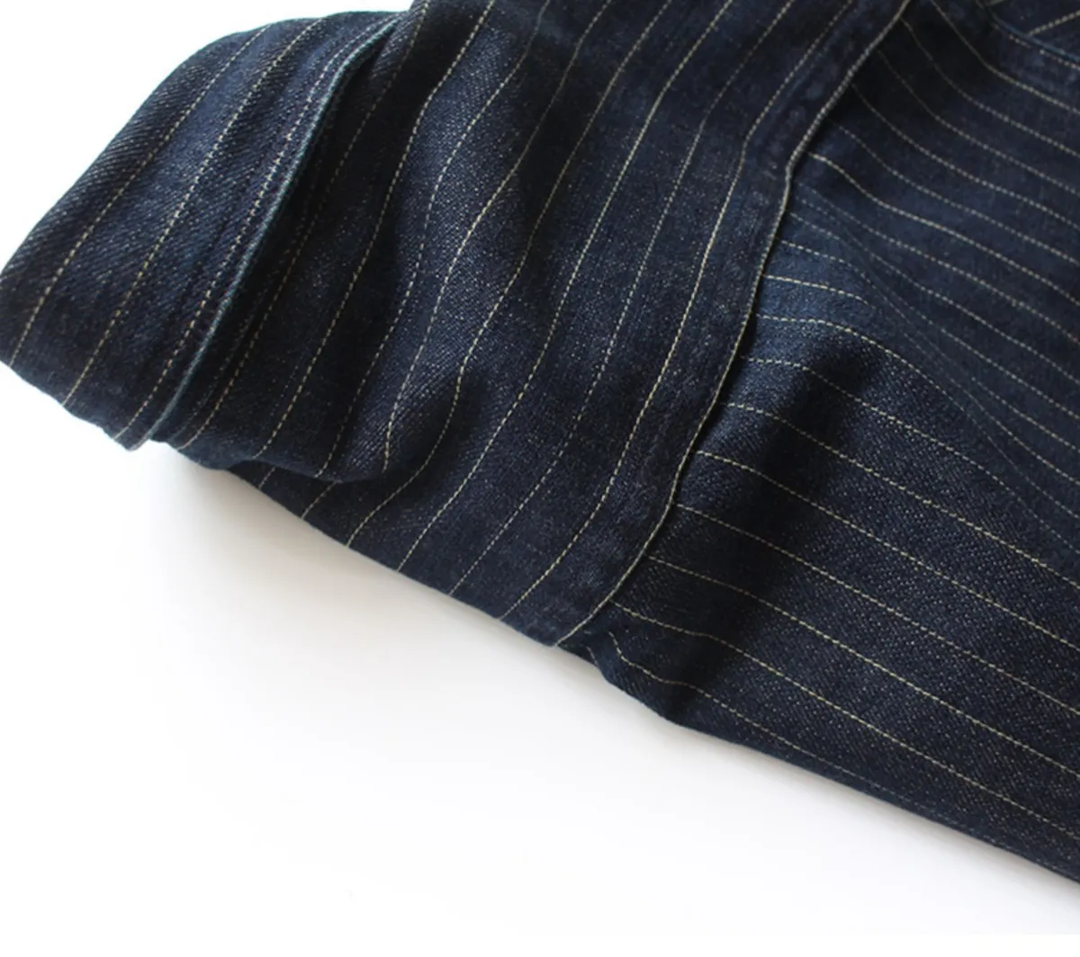 Men's Retro Striped Denim Shirt Jacket, Casual Loose Fit Long Sleeve Workwear Top for Spring/Autumn Fashion showcase 13