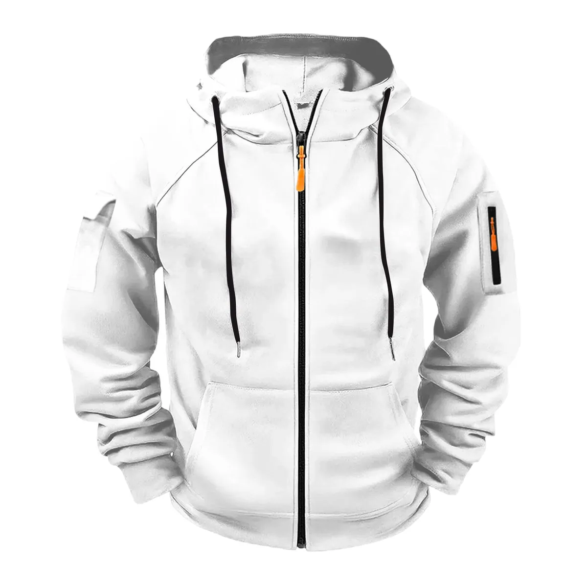 Men's Customizable Embroidered Zip-Up Sweatshirt Casual Loose Fit Plus Size Pullover Jacket for Cross-Border Fashion, Amazon New Style showcase 9