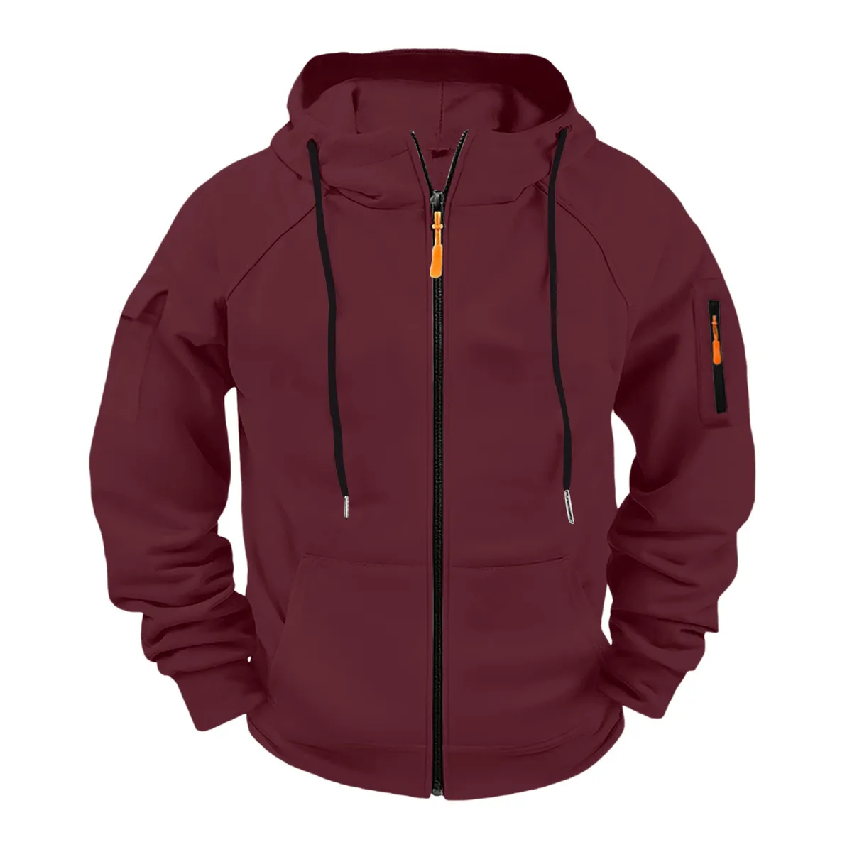 Men's Customizable Embroidered Zip-Up Sweatshirt Casual Loose Fit Plus Size Pullover Jacket for Cross-Border Fashion, Amazon New Style showcase 3