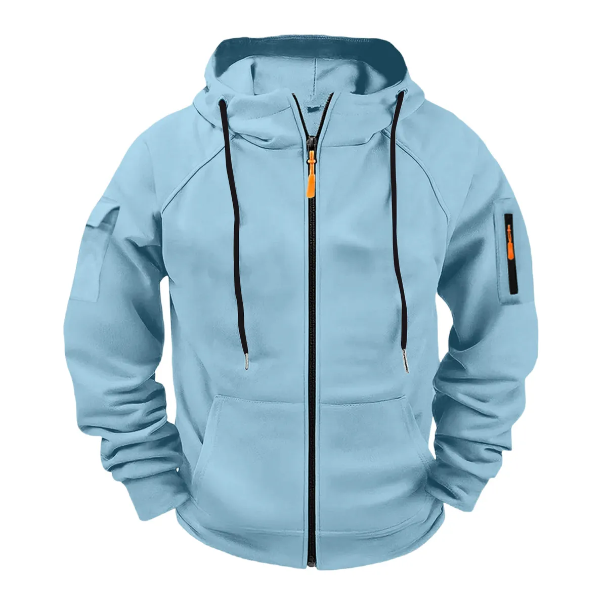 Men's Customizable Embroidered Zip-Up Sweatshirt Casual Loose Fit Plus Size Pullover Jacket for Cross-Border Fashion, Amazon New Style showcase 18