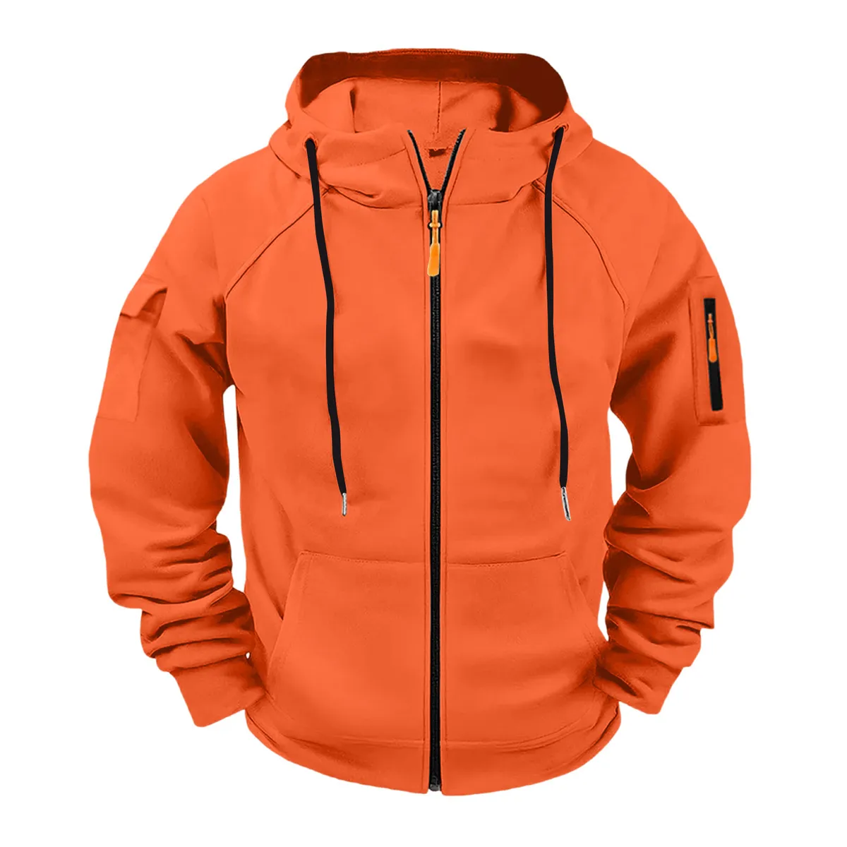Men's Customizable Embroidered Zip-Up Sweatshirt Casual Loose Fit Plus Size Pullover Jacket for Cross-Border Fashion, Amazon New Style showcase 15