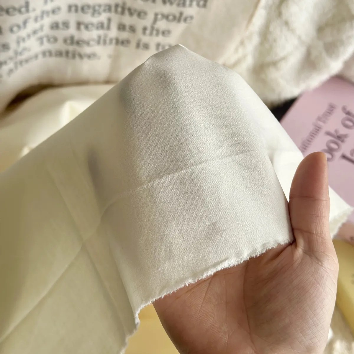 Pure Cotton Fabric Solid Color High Density Washable Cloth for Clothing, Women's Fashion, Handmade Bags, and DIY Projects showcase 3