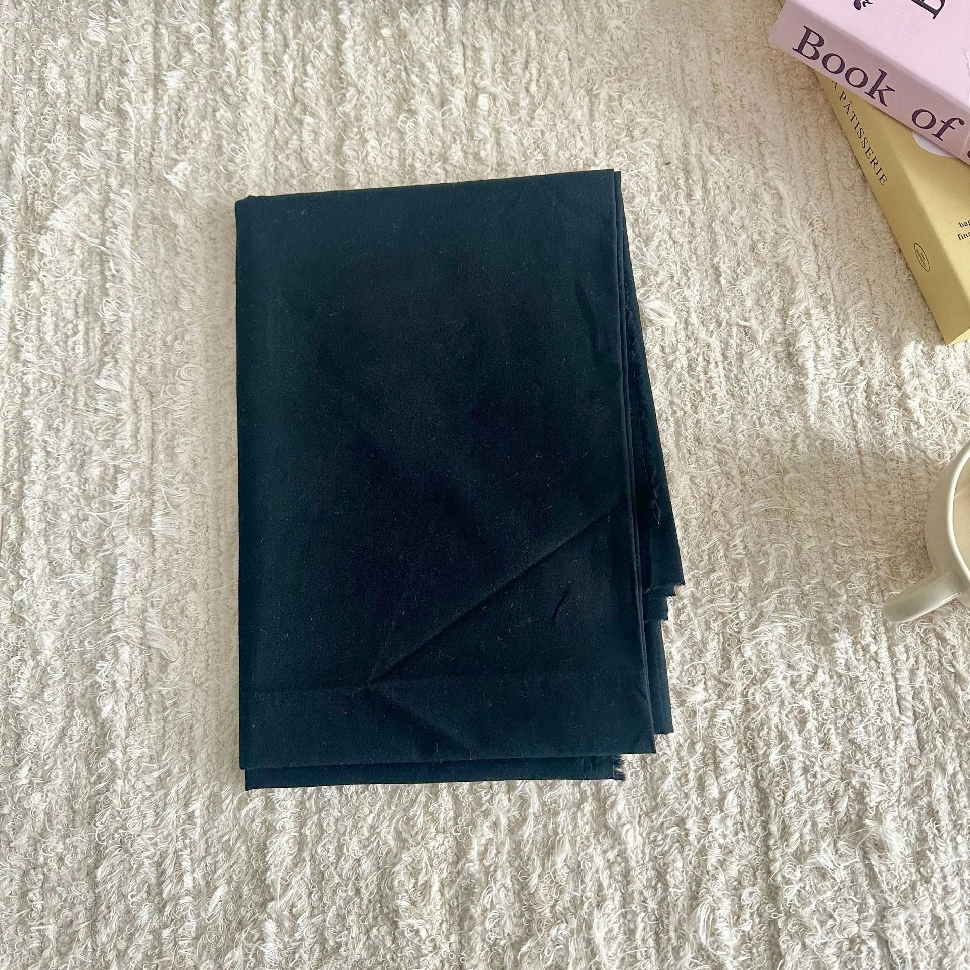 Pure Cotton Fabric Solid Color High Density Washable Cloth for Clothing, Women's Fashion, Handmade Bags, and DIY Projects thumbnail 6