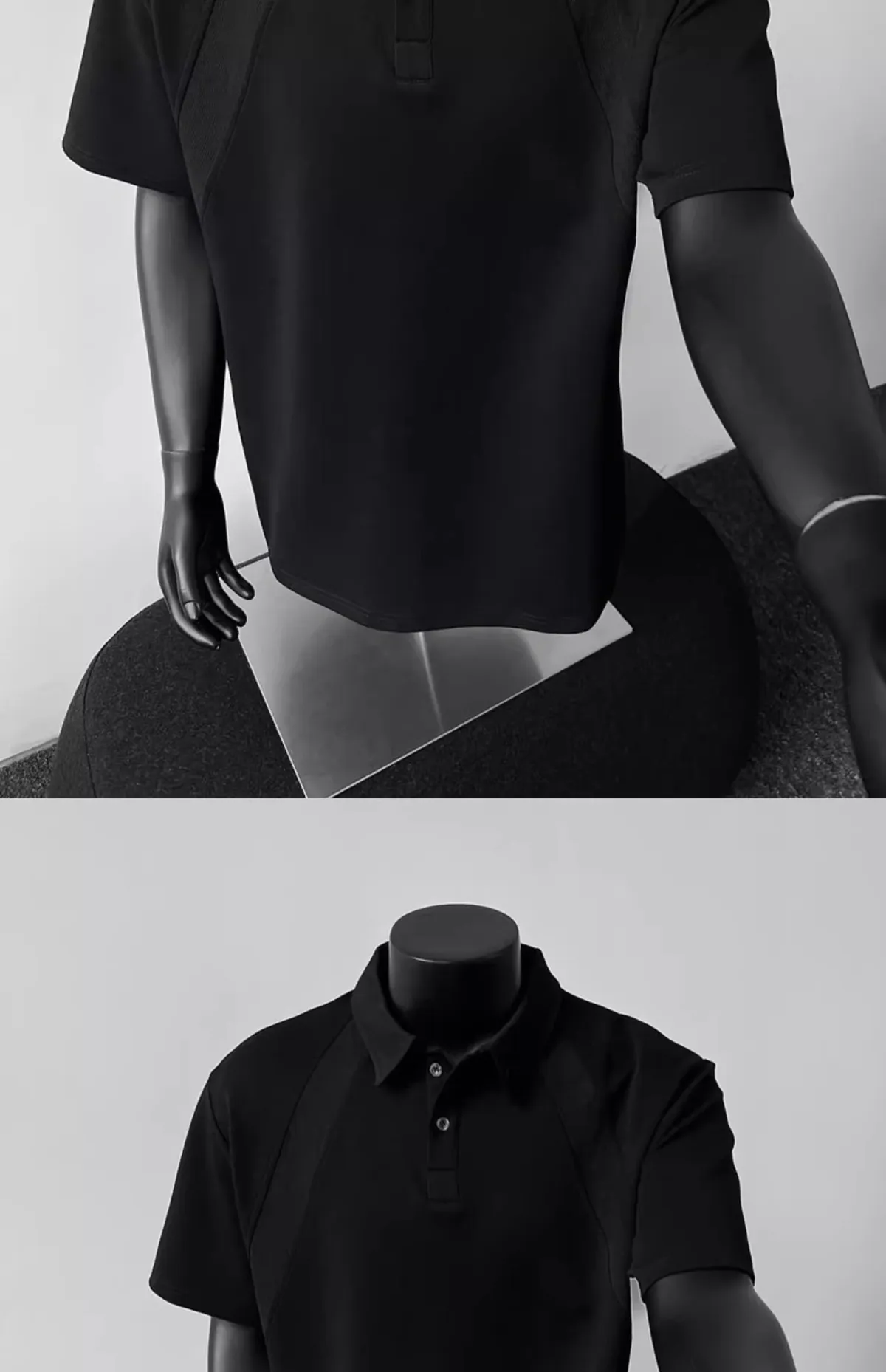 Men's American Style Polo Shirt - Regular Fit Short Sleeve Heavyweight T-Shirt with Turn-Down Collar & Raglan Sleeves - Trendy Summer Top showcase 3