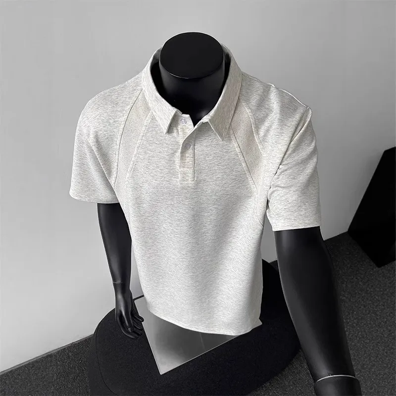Men's American Style Polo Shirt - Regular Fit Short Sleeve Heavyweight T-Shirt with Turn-Down Collar & Raglan Sleeves - Trendy Summer Top thumbnail 4