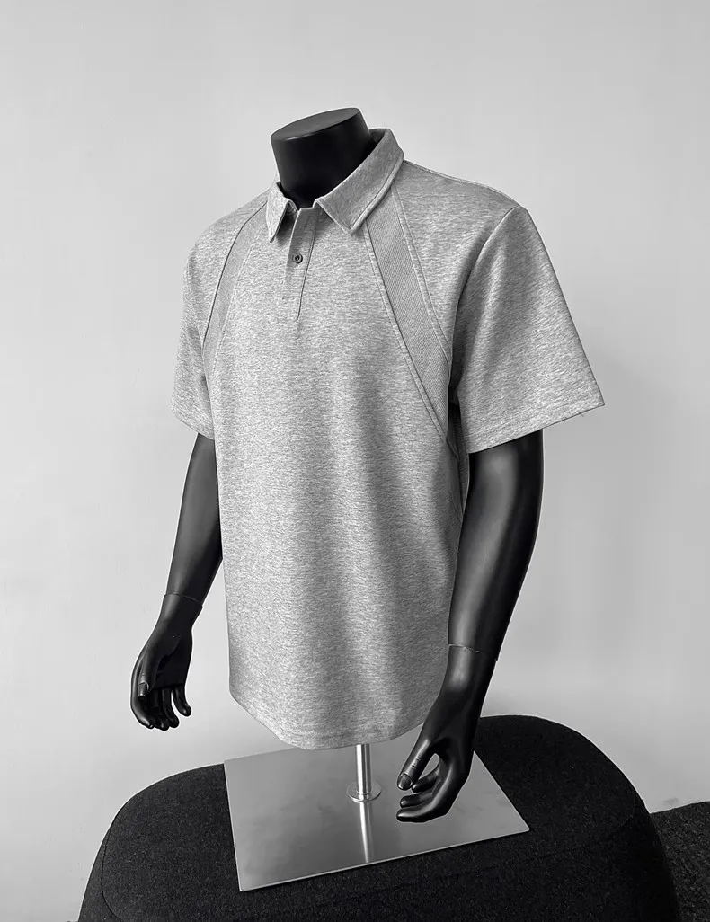 Men's American Style Polo Shirt - Regular Fit Short Sleeve Heavyweight T-Shirt with Turn-Down Collar & Raglan Sleeves - Trendy Summer Top showcase 17