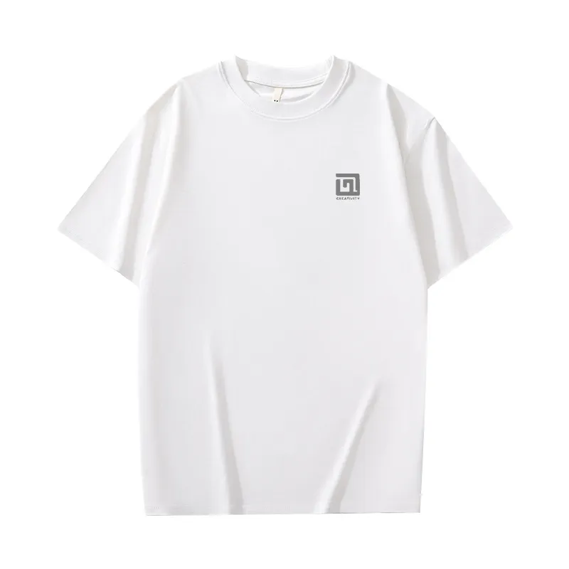 Men's Summer T-Shirt Short Sleeve Pure Cotton Loose Fit Oversized Trendy Brand Design Comfortable Casual Tee for Men showcase 6