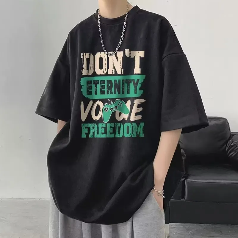 Men's Casual Short Sleeve T-Shirt - Loose Fit Summer Top - Breathable Cotton Blend - Stylish Half Sleeve Tee for Men thumbnail 1