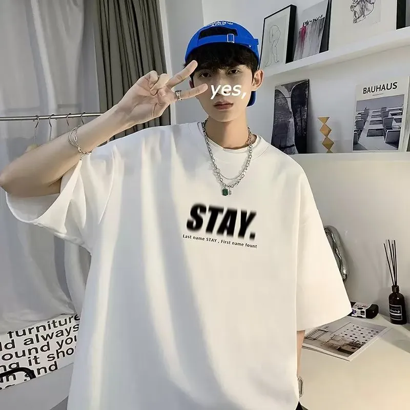 Men's Casual Short Sleeve T-Shirt - Loose Fit Summer Top - Breathable Cotton Blend - Stylish Half Sleeve Tee for Men thumbnail 4