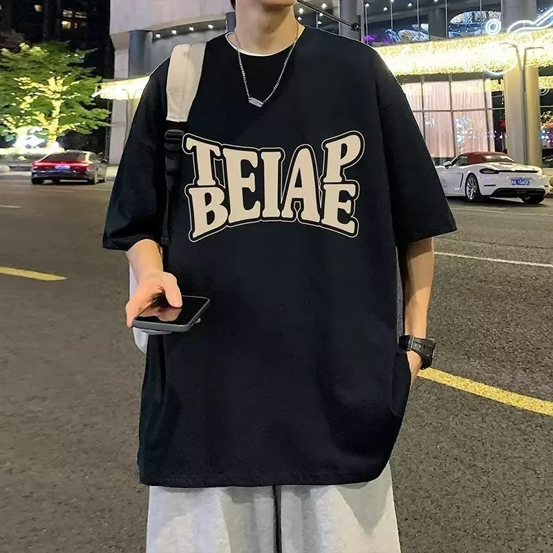 Men's Casual Short Sleeve T-Shirt - Loose Fit Summer Top - Breathable Cotton Blend - Stylish Half Sleeve Tee for Men thumbnail 8