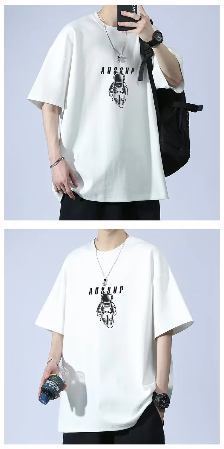 Men's Casual Short Sleeve T-Shirt - Loose Fit Summer Top - Breathable Cotton Blend - Stylish Half Sleeve Tee for Men showcase 6