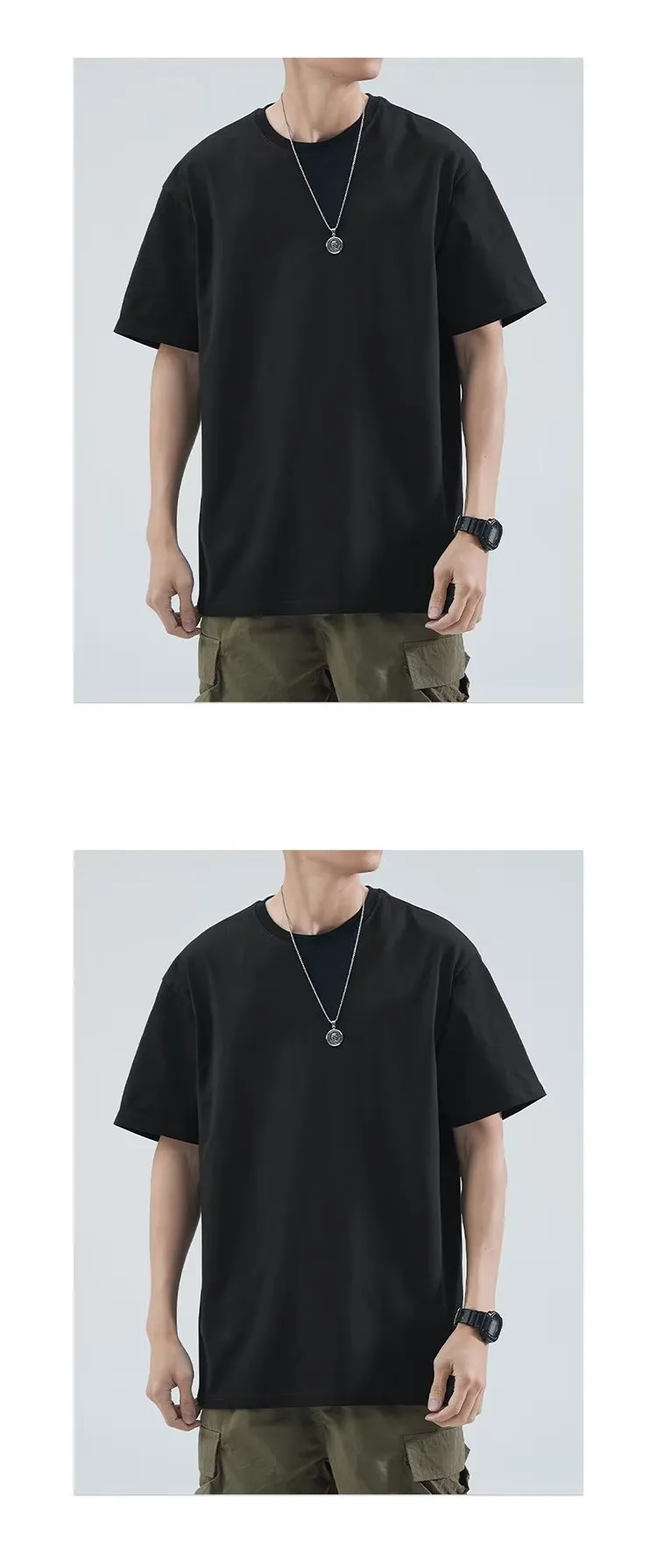 Men's Casual Short Sleeve T-Shirt - Loose Fit Summer Top - Breathable Cotton Blend - Stylish Half Sleeve Tee for Men showcase 20