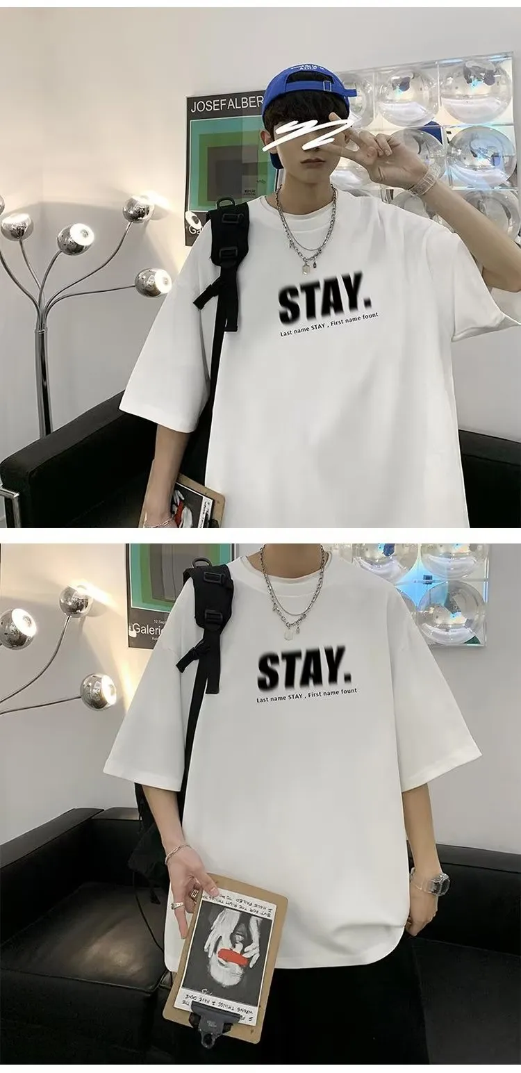 Men's Casual Short Sleeve T-Shirt - Loose Fit Summer Top - Breathable Cotton Blend - Stylish Half Sleeve Tee for Men showcase 12