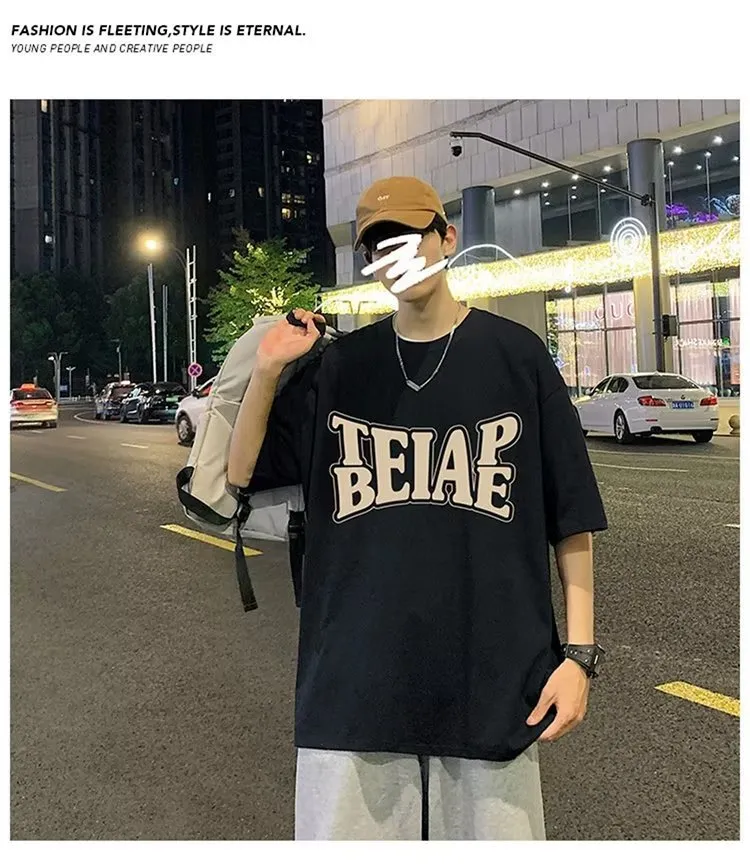 Men's Casual Short Sleeve T-Shirt - Loose Fit Summer Top - Breathable Cotton Blend - Stylish Half Sleeve Tee for Men showcase 15
