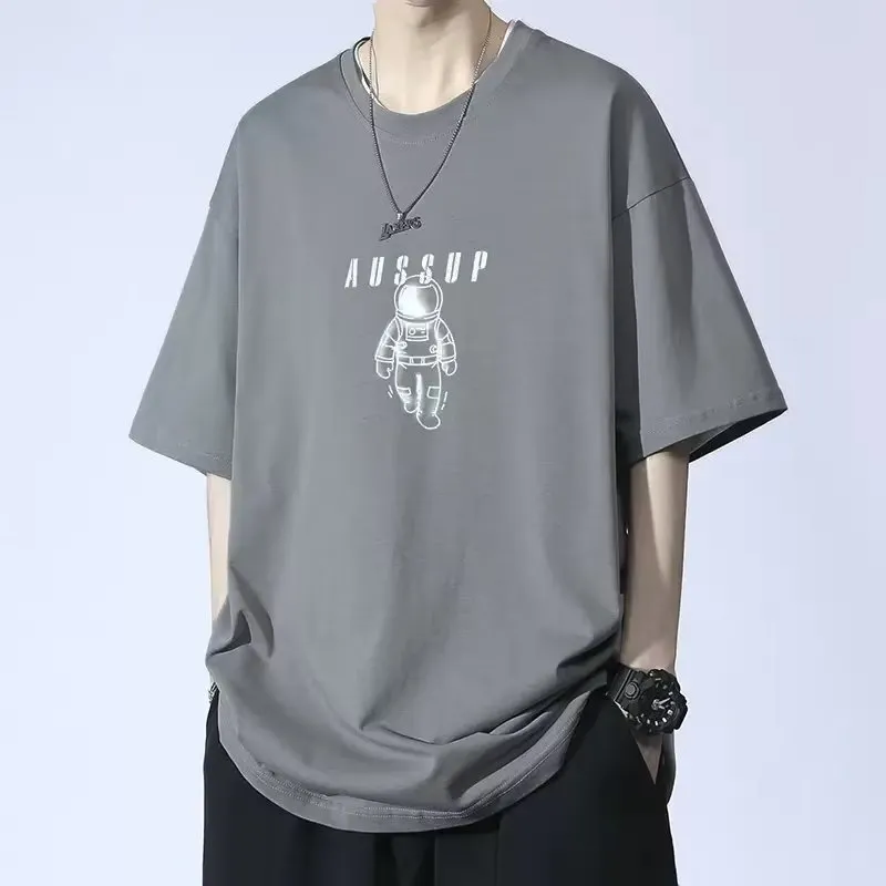 Men's Casual Short Sleeve T-Shirt - Loose Fit Summer Top - Breathable Cotton Blend - Stylish Half Sleeve Tee for Men thumbnail 9