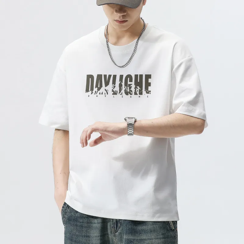 Men's Short Sleeve T-Shirt - 2025 New Arrival - Summer Fashionable Loose Fit Sports Casual Top - Trendy Streetwear for Men thumbnail 2