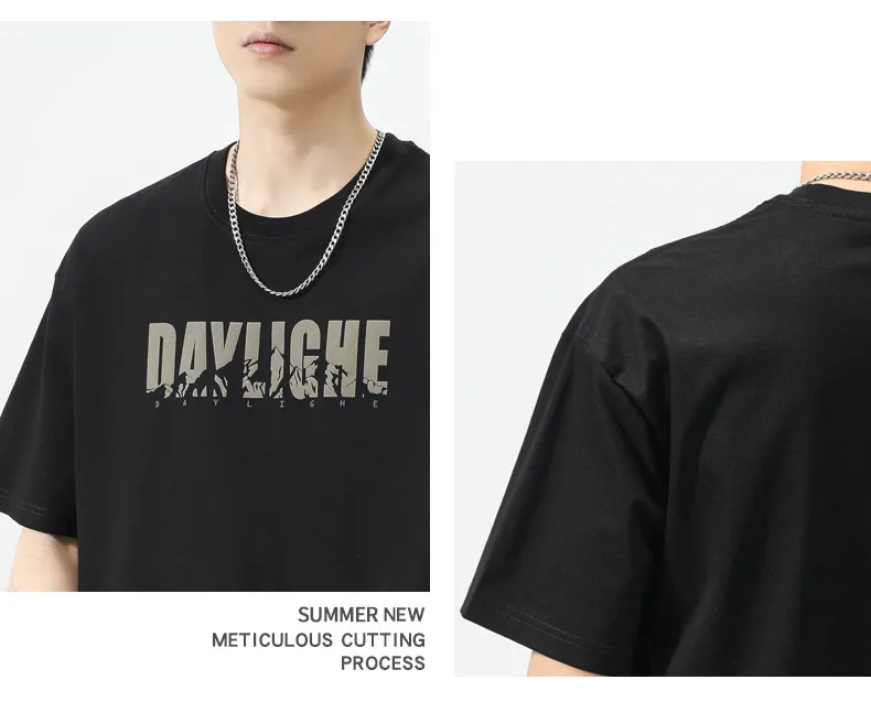 Men's Short Sleeve T-Shirt - 2025 New Arrival - Summer Fashionable Loose Fit Sports Casual Top - Trendy Streetwear for Men showcase 20