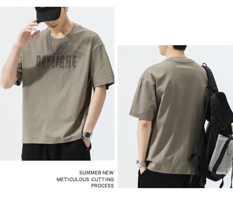 Men's Short Sleeve T-Shirt - 2025 New Arrival - Summer Fashionable Loose Fit Sports Casual Top - Trendy Streetwear for Men showcase 7