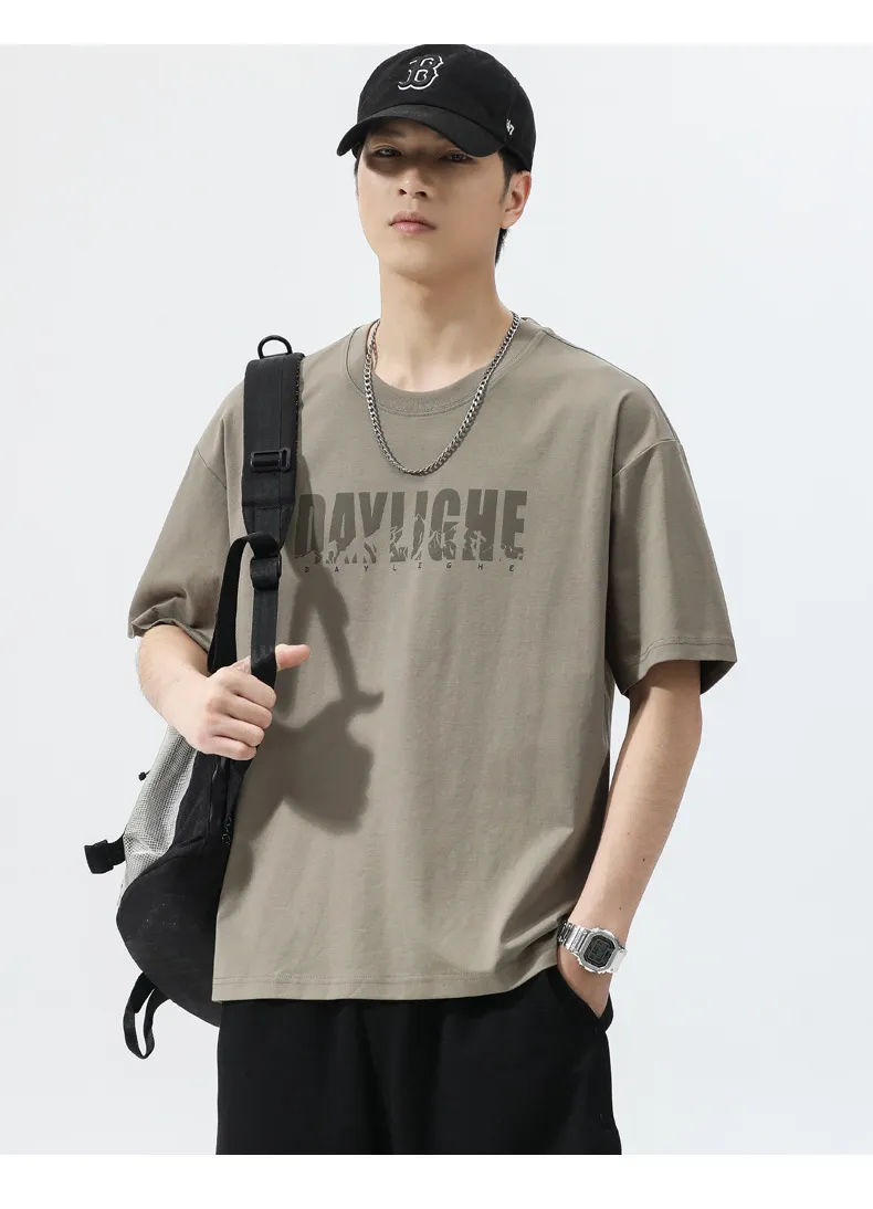 Men's Short Sleeve T-Shirt - 2025 New Arrival - Summer Fashionable Loose Fit Sports Casual Top - Trendy Streetwear for Men showcase 8