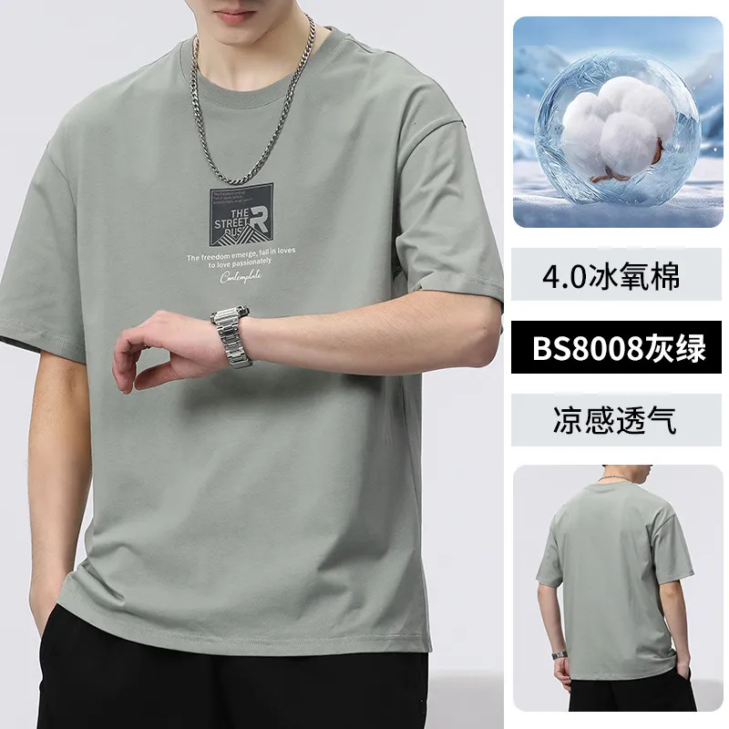 Men's Short Sleeve T-Shirt - 2025 New Arrival - Summer Fashionable Loose Fit Sports Casual Top - Trendy Streetwear for Men thumbnail 7