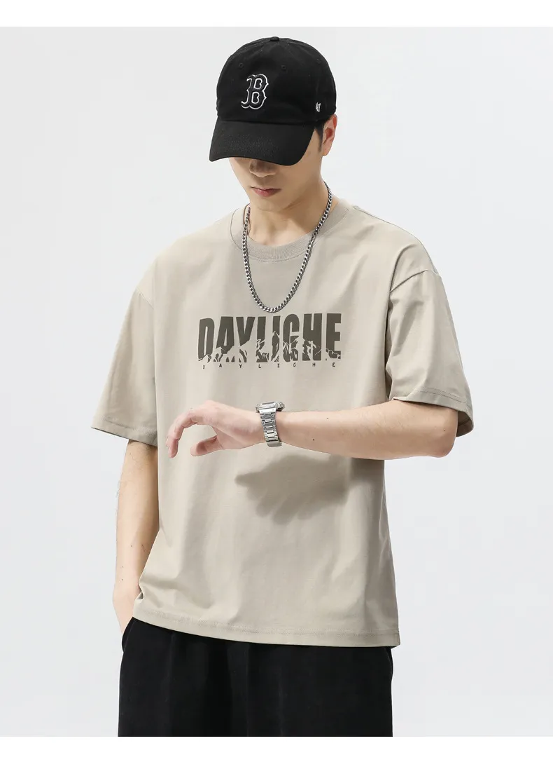 Men's Short Sleeve T-Shirt - 2025 New Arrival - Summer Fashionable Loose Fit Sports Casual Top - Trendy Streetwear for Men showcase 13